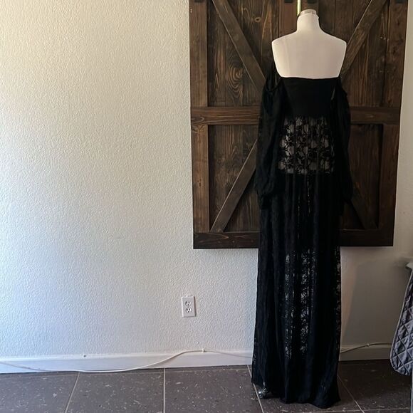 Maternity Lace Photography PhotoShoot Long Sleeve off shoulders High Sl… - Picture 9 of 14